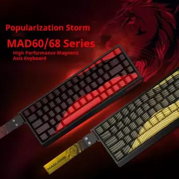 MADLIONS Mad60 Mad68 HE Механическая клавиатура Магнитный переключатель Madcatz Mad60he Проводная игровая клавиатура Rapid Trigger Custom Keyboard