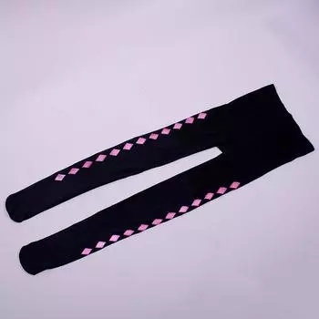 Madoka Magi Puella Magica Akemi Homura Cosplay Rhombus Pattern Pantyhose Gift