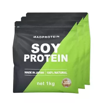 MADPROTEIN Соевый Не Искусственный Сделано в Соевых Бобах Растительный Белок Белок, Подсластители, Япония, (Соленая карамель, 3 кг)