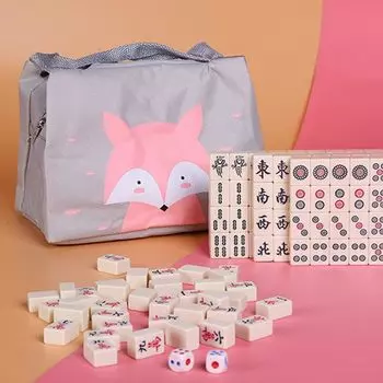 Маджонг Маджонг 144 Включает в себя хранение Маджонг Ультра Маджонг Легко для Для Удобный для 2 Первичных Плитки Из Смолы, Набор, Части, Сумка, Коврик, Легкий, Пирог,