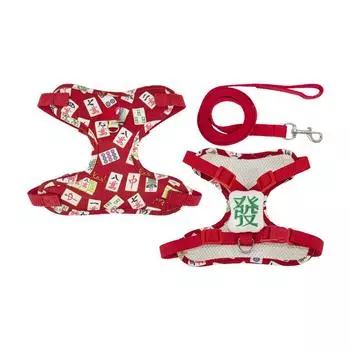 Маджонг Собака Грудь и Спина Регулируемая Ручка Держатель Веревка Маленькая Собака Ремень Жилет Грудь-Спина Домашнего Питомца XS красный