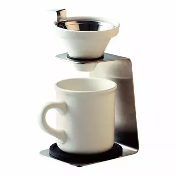 maebata Brew Coffee Set Single Dripper Set Белая сетчатая кружка с фильтром и подставкой 51641