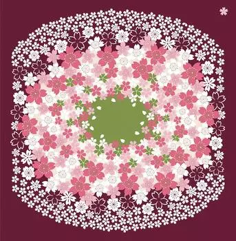 Maeda Senko Flower Clothes Large Furoshiki Cherry Blossom Red 110441
