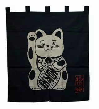 MAEDA SENKO Kaiuntei Lucky Curtain Lucky Cat 037625 жёлтый