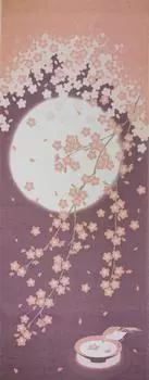 Maeda Senko Shikisaifu Tenugui and Cherry Moon Blossoms