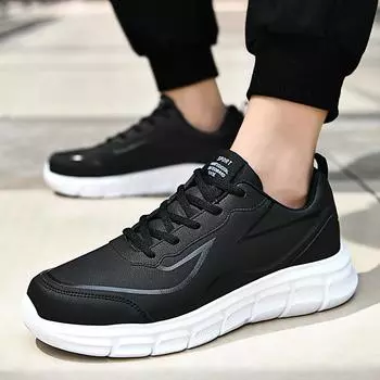 MAEDEF Black Running Shoes Waterproof Athletic Sneakers Men Wear-resistant Man Walking Sport Shoes Comfortable Men Shoes 40