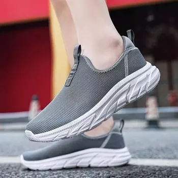 MAEDEF Летняя мужская повседневная обувь Кроссовки с сеткой для мужчин Модные легкие кроссовки для бега Дышащие мужские кроссовки Лоферы для мужчин 39 темно серый
