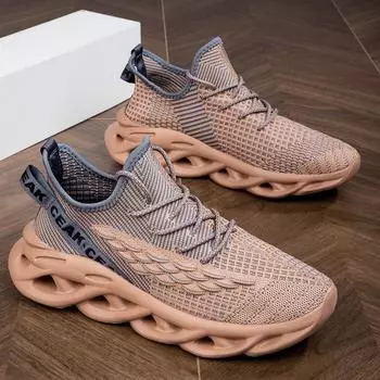 MAEDEF Men s Running Shoes Anti-slip Sneakers Classic Outdoor Jogging Breathable Mesh Lightweight Shock-absorption Casual Shoes 39 коричневый