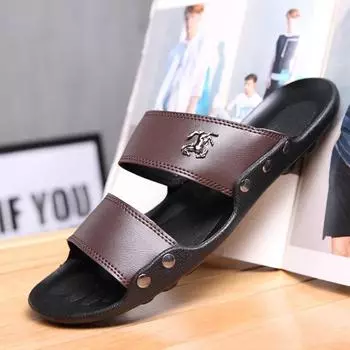 MAEDEF Мужские тапочки Пляжные сандалии для мужчин Нескользящие шлепанцы Уличная мужская обувь Летние повседневные шлепки Мужские сандалии Тапочки 39