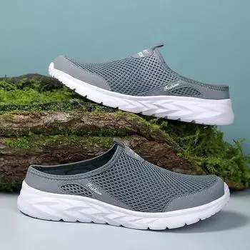 MAEDEF полутапочки для отдыха на открытом воздухе высокого качества противоскользящие мужские туфли для отдыха сетчатые дышащие мягкие удобные тапочки на плоской подошве 39