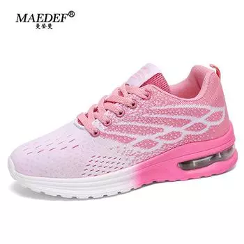 MAEDEF Shoes Женская дышащая сетчатая спортивная обувь Модная повседневная вулканизированная обувь Теннис Легкая прогулочная обувь Женские кроссовки 36 чёрный