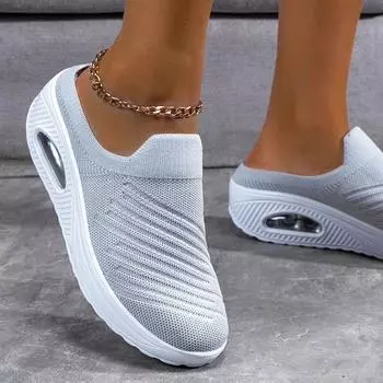 MAEDEF Women s Casual Sneakers Slip on Soft Comfortable Breathable Platform Shoes Womens Fashion Versatile Walking Women Shoes 36 розовый