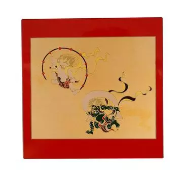 Maeju Lacquerware Lacquer Art Mouse Pad Fujin Raijin (R) 2V-716