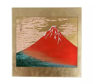 Maeju Lacquerware Lacquer Art Mouse Pad Red Fuji (G) 2V-717