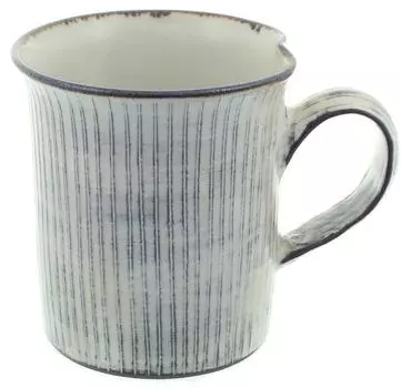 Maeken Sekigama Mug Hakujugusa Kyo-yaki Kiyomizu-yaki