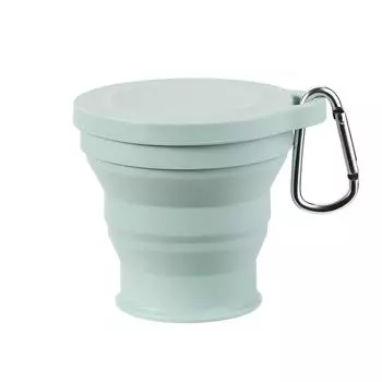 MAEXUS Кемпинговая кружка 180 мл, складная, термостойкая, с крышкой, складная, силиконовая, легкая и простая в использовании, дорожная кружка, изготовленная из пищевого материала