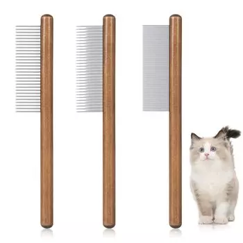 MAEXUS Pet Brush of Cat Dog Brush Cat Comb Cat Hair Removal Удаление шерсти у кошек Удаление шерсти у домашних животных Длинная шерсть Короткая шерсть Кролики Щетка с деревянной ручкой Щетка для удаления шерсти [Набор
