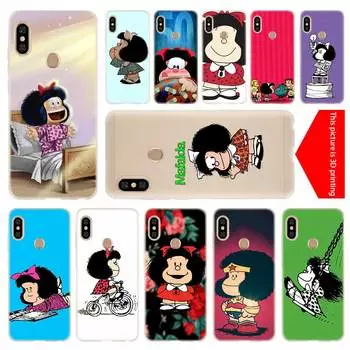 Mafalda милый силиконовый прозрачный мягкий чехол TPU для Xiaomi Redmi 10 9 8 7 6 4 A 9at 9Prime 4x Y3 Fundas Redmi 10