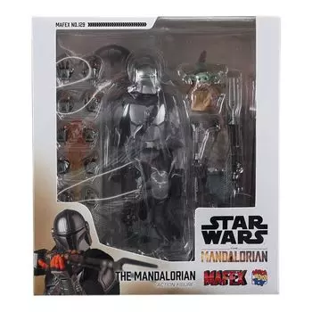 MAFEX THE MANDALORIAN Высота 160 мм Окрашенная фигурка № 129 прибл.