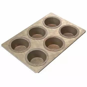 Маффин Tomizawa Shoten cuoca CHIYODA, 6 шт. (ТОМИЗ) (тип маффинов/тип мадлен/металл Тиёда/форма для выпечки/верхняя пластина/приготовление сладостей)