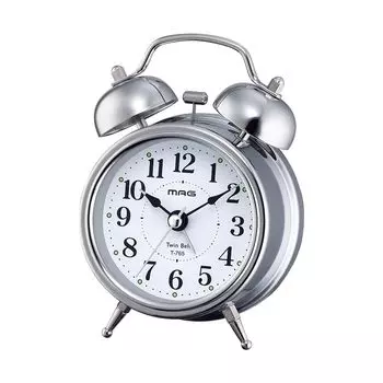MAG Будильник Настольный Двойной Непрерывный Секундный Звонок Колокольчики Мини Часы Точности Ной, Часы, Маленький, Милый, Колокольчик, Аналоговый, Тихий, Стрелка, Звук, Будильник, Отложенный сигнал,