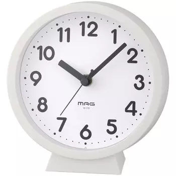 MAG Маленькие настенные часы Настенные часы Подставка Аналоговые Милые Стильные Интерьерные Деревянные Под дерево Бесшумные Непрерывные Секундные стрелки Диаметр Белый Компот Ноа Точность белый