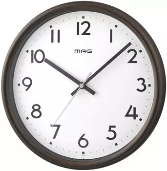 MAG настенные радиоуправляемые аналоговые ночные секундные стрелки с остановкой под дерево, коричневые часы, Torte, функциональные, стильные, W-768BR-Z коричневый