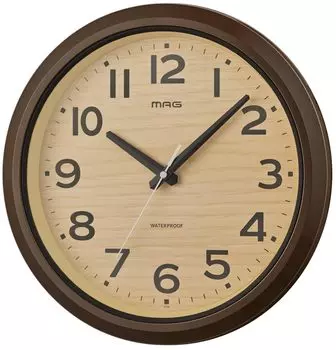 MAG Wall Dressing Hot Continuous Second Diameter Wood Moku Noah Precision Clock, Analog, Waterproof, Dustproof, Kitchen, Plumbing, Factory, Room,