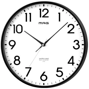 MAG Wall Wall Interior Radio Controlled Radio Reception Radio Reception Confirmation Second Hand Stops at Diameter Time Noah Precision Clock, Clock,