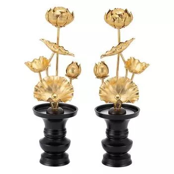 Магазин буддийских алтарей Takita Shoten Вечный цветок с подставкой для цветов Общая высота 4 см Буддийский алтарь Сделано в Японии Сертификат прилагается (пара)