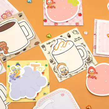 [Магазин Cookie Run] 6 видов самоклеящихся блокнотов Cookie Run Strawberry