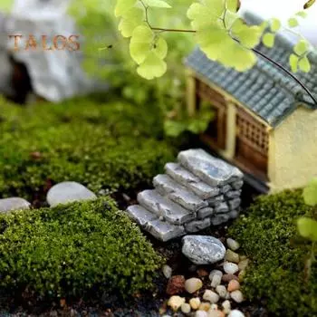 Магазин Elens 2/4 шт., смоляная лошадь, черепаха, ветряная мельница, миниатюрный орнамент для кукольного домика, садовый декор D (2pcs stone step)