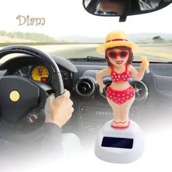 Магазин Elens, солнечный пляж, девушка, кактус, автоматические качели, украшение для интерьера автомобиля, декор для приборной панели 1#