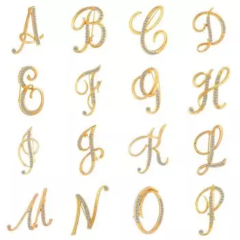 Магазин H&B, 1 шт., брошь унисекс с английскими буквами алфавита AZ, булавка с орнаментом R серебряный