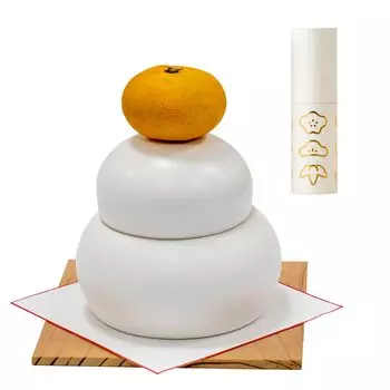 Магазин Kamoka Dogu Керамическая посуда Kagami Mochi Керамика Kagami Mochi с новогодним украшением Kagami Mochi Новогоднее украшение Kagami Mochi Чехол для аксессуаров Сделано