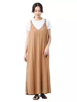 Магазин Life by Dress by BEAMS Платье макси с узлом CAMEL M [Beaming BEAMS] BMING для женщин верблюд