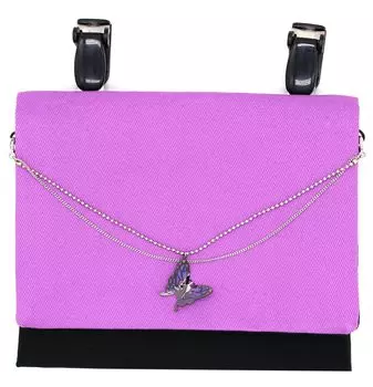 Магазин Мобильный карманный зажим для кармана для старшего класса Сделано в Бабочка Шарм PU Pok [Ювелирные изделия M] Девочки, дети, простой, Япония, фиолетовый, черный,