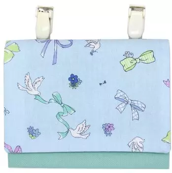 Магазин Moving Pocket Clip Pocket Pouch для начальной школы и детей Простой карманный мешочек Сделано в Японии Цветочная лента Голубь BL pok [Ювелирные изделия M]