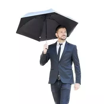 Магазин Okamoto Harajuku Зонт от солнца Защита от ультрафиолета Блокировка света Складной Полностью затемняющий Уровень блокировки света Серебряный Защита от ультрафиолета Удобные поездки на работу