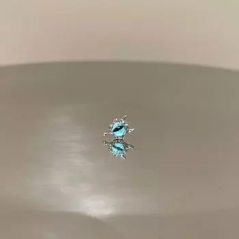 Магазин Ringring Серьга-пусет для козелка уха «Кошачий глаз дьявола» из медицинской титановой стали, женский нишевый дизайн, серьги-пины для козелка уха Devil s Tears 1