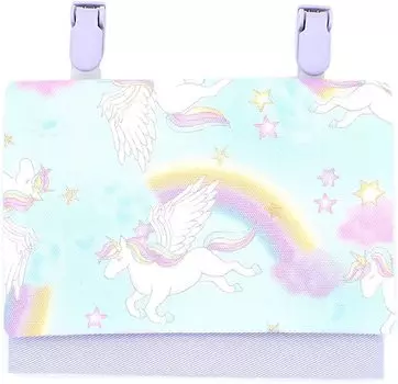 Магазин Сделано в Японии Ручная работа Передвижной карманный мешочек для перемещения Карманный мешочек с зажимом для детей Простой карманный мешочек Yumekawa Unicorn Rainbow yume BL pok