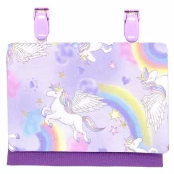 Магазин Сделано в Японии Ручная работа Передвижной карманный мешочек для перемещения Карманный мешочек с зажимом для детей Простой карманный мешочек Yumekawa Unicorn Rainbow yume LV pok