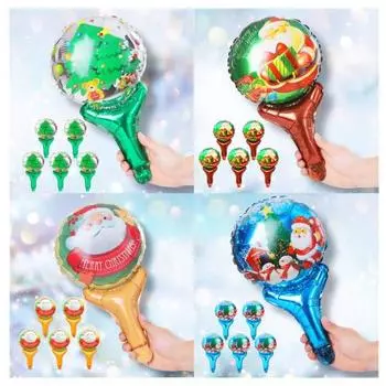 [Магазин воздушных шаров] 20 штук рождественских алюминиевых воздушных шаров, ручных воздушных шаров, подарков для мальчиков и девочек, детского магазина, набор украшений для вечеринок, приз, подарок