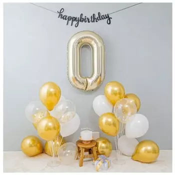 [Магазин воздушных шаров] День рождения Воздушный шар с цифрой Шампанское Золото День рождения Празднование Беременности Роды Выписка Новорожденный Baby Shower Празднование Детское фото (0 Г