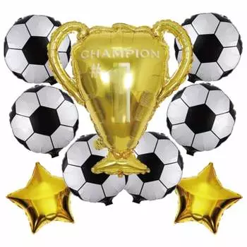 [Магазин воздушных шаров] Трофейный футбольный шар Украшение Праздничный кубок Праздничный футбольный мяч Звезда болельщиков Памятная фотография Клуб мероприятий Клуб (Футбольный