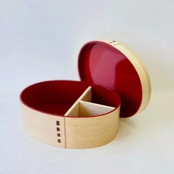 Магазин Yamaga Shikki Kishu Magewappa Inner Vermilion Red Box Bento Простое дерево 700 мл Сделано в Японии Kishu Nuri Kishu Лаковая посуда Bento Box Ланч-бокс коричневый
