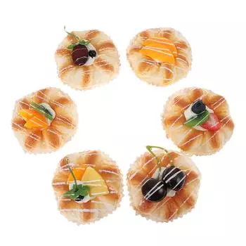 Магазины Модель PU Поддельные кексы Оранжевый Поддельный Декор для торта Искусственные кексы Главная Витрина