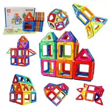 MAGBLOCK 30 шт. Магнитные блоки Магнитные блоки Магнитные игрушки Строительные блоки 3D развивающие игрушки для начальной школы Детский сад Детский сад