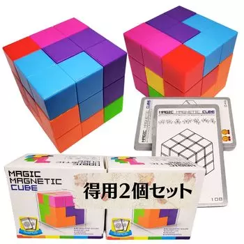 MAGCUBE Магнитный блок Тетрис Развивающая игрушка 3D головоломка (Читойку СИНБИДА) (Набор 2)