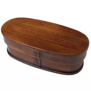 Magewappa Bento x x Lacquered Current Model j-kitchens Box, 18.5cm 8.5cm 6.3cm, 400ml, Brown,
